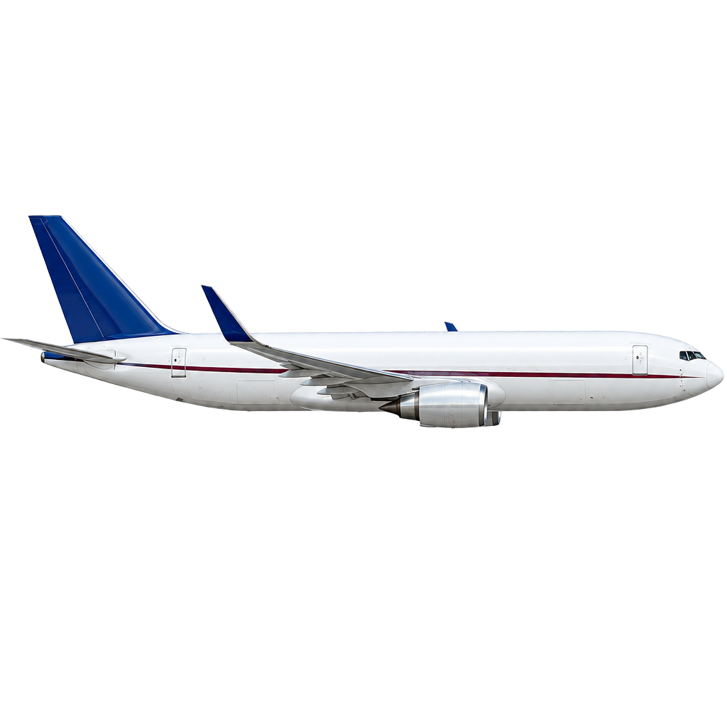 Representación 3D de un avión de carga